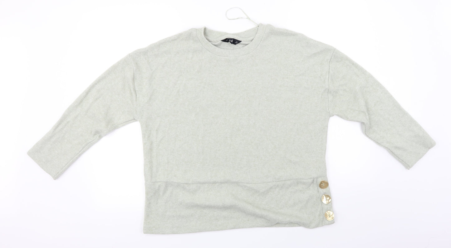 F&F  Womens Green   Pullover Jumper Size 10