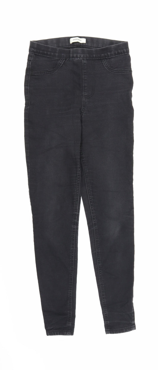 M&S Womens Black  Denim Jegging Jeans Size 8 L26 in
