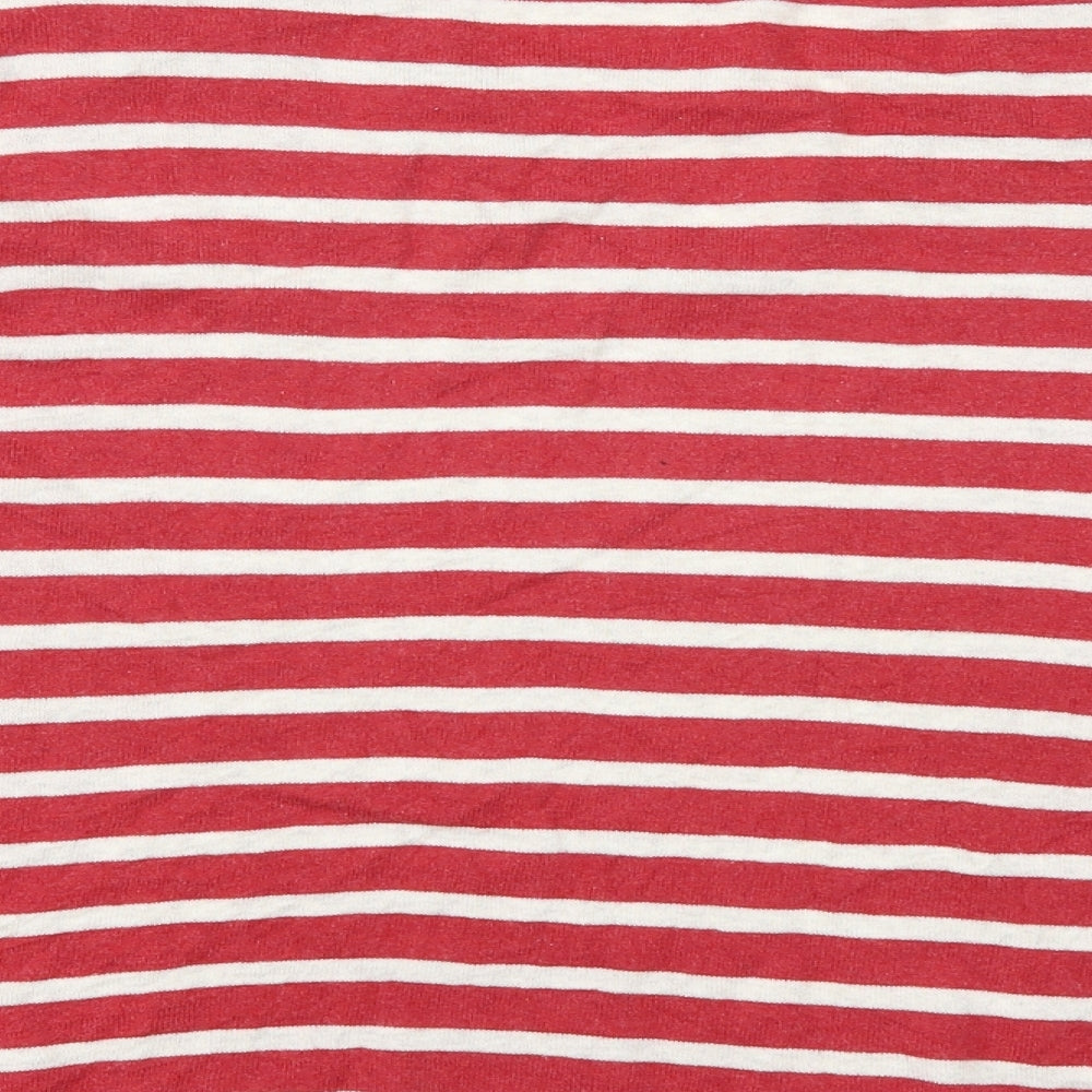 Fig Womens Red Striped  Pullover Jumper One Size