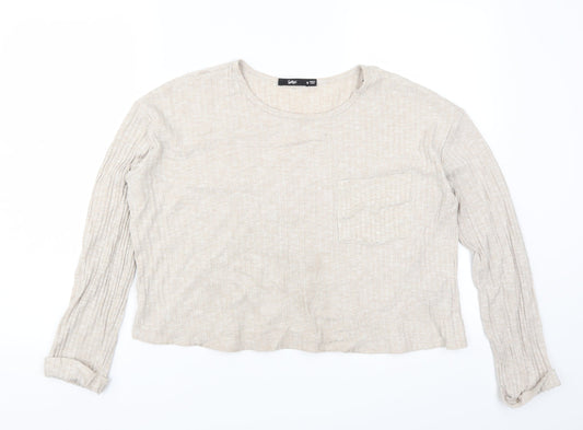 Sportsgirl Womens Beige   Cropped T-Shirt Size M