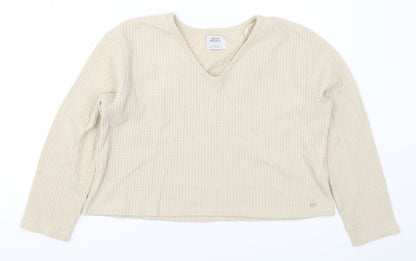 Pull&Bear Womens Beige   Pullover Jumper Size M