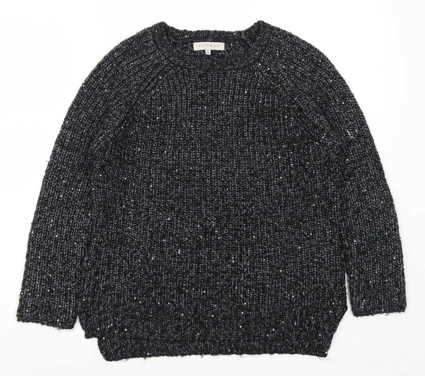 Nutmeg Womens Grey   Pullover Jumper Size 8