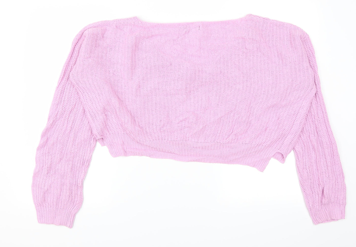 Boohoo Womens Pink   Pullover Jumper Size L