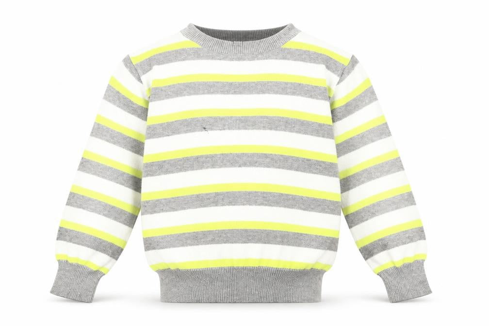 Rebel Boys White Striped  Pullover Jumper Size 4-5 Years