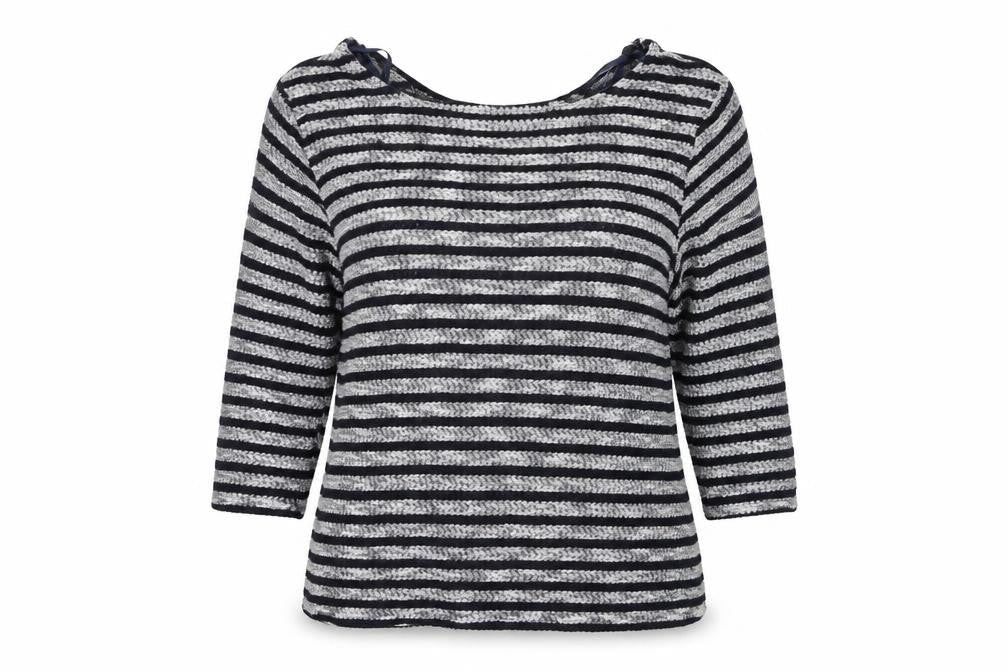 New Look Womens Blue Striped Knit Pullover Jumper Size 12