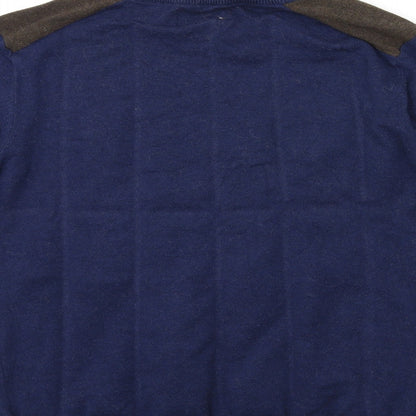 Preloved NEXT Mens Blue  Knit Pullover Jumper Size S - Label
