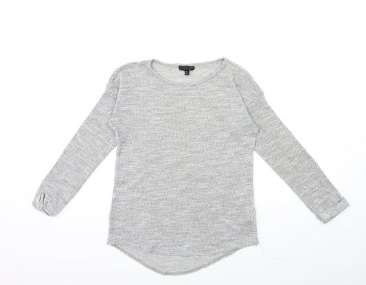 Topshop Womens Grey  Knit Pullover Jumper Size 6