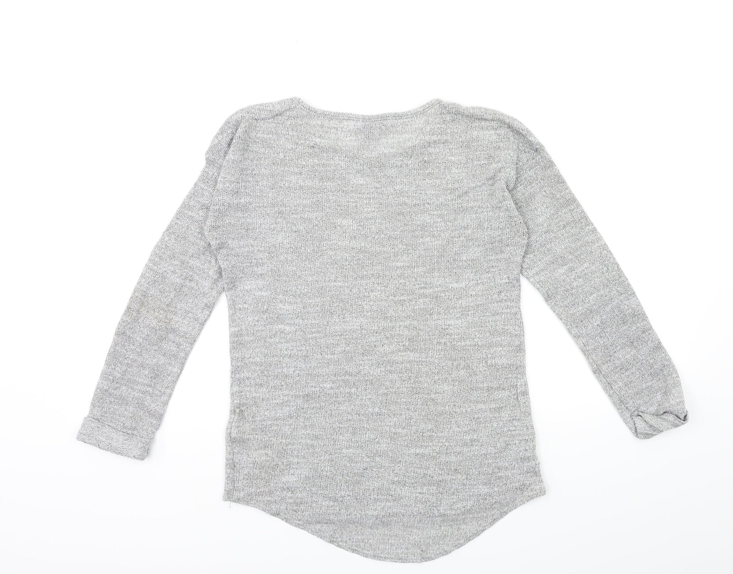 Topshop Womens Grey  Knit Pullover Jumper Size 6
