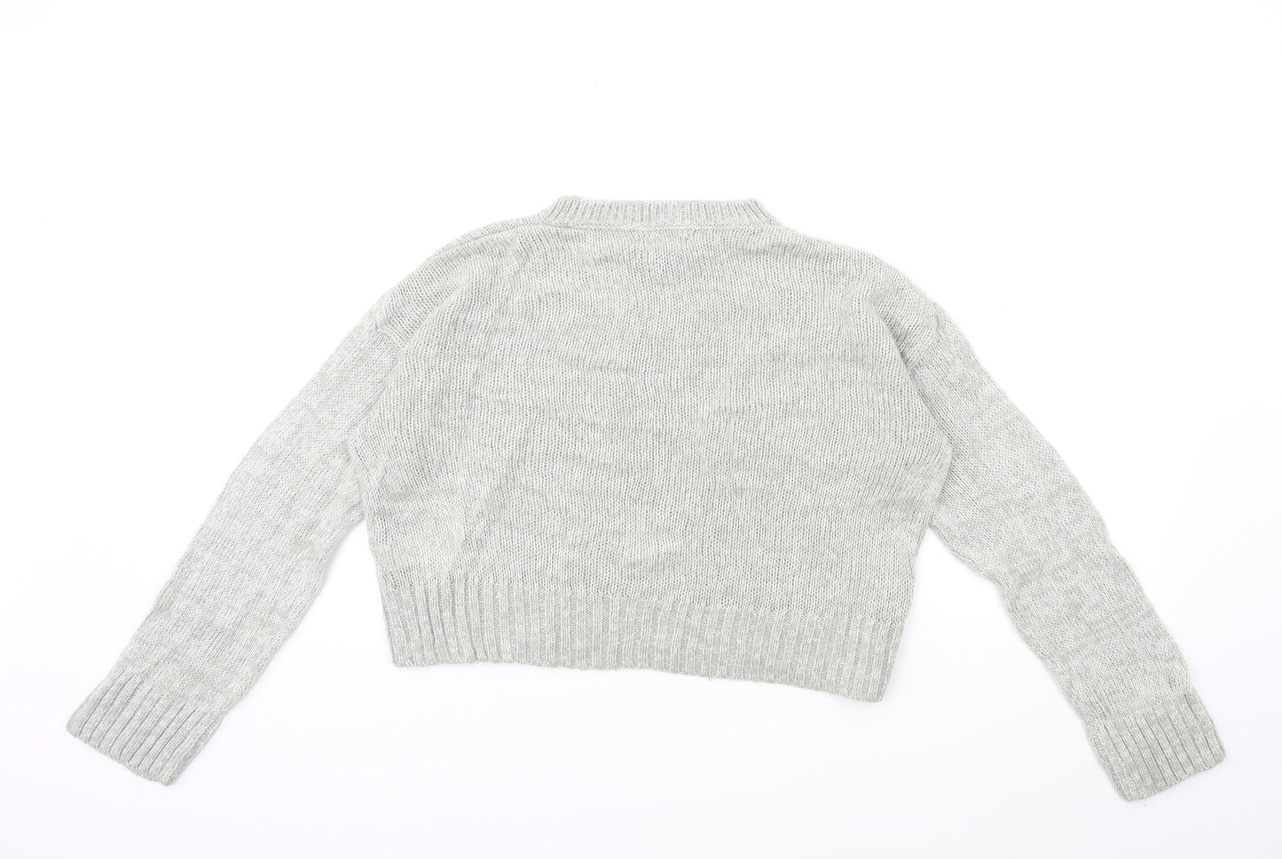New Look Womens Grey  Knit Pullover Jumper Size S