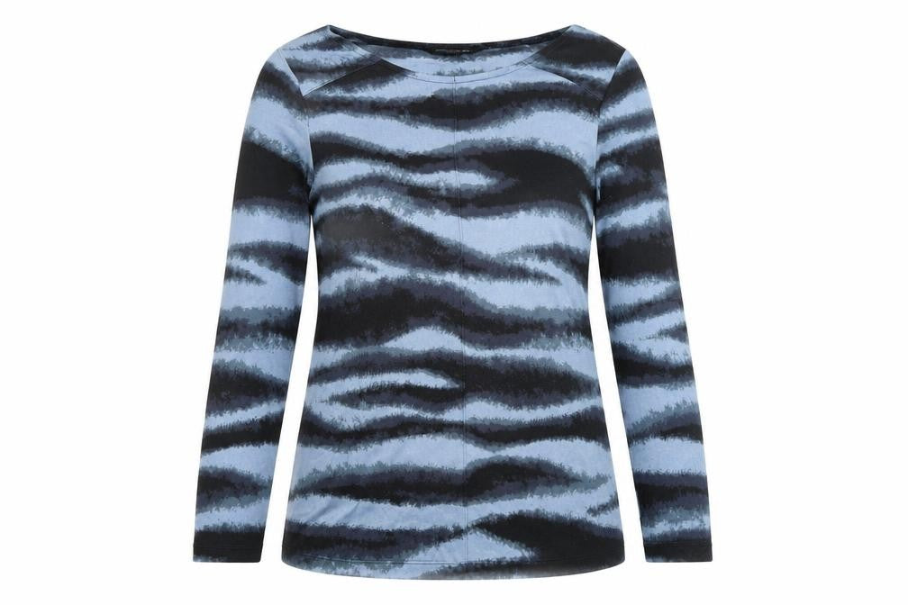 Matalan Womens Blue Striped Knit Pullover Jumper Size 10