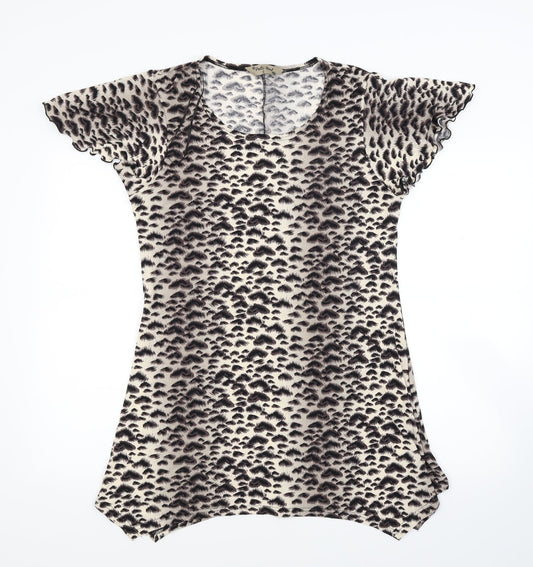 Poetic soul Womens Brown Animal Print  T-Shirt Dress  Size S  - Beach Cover Up