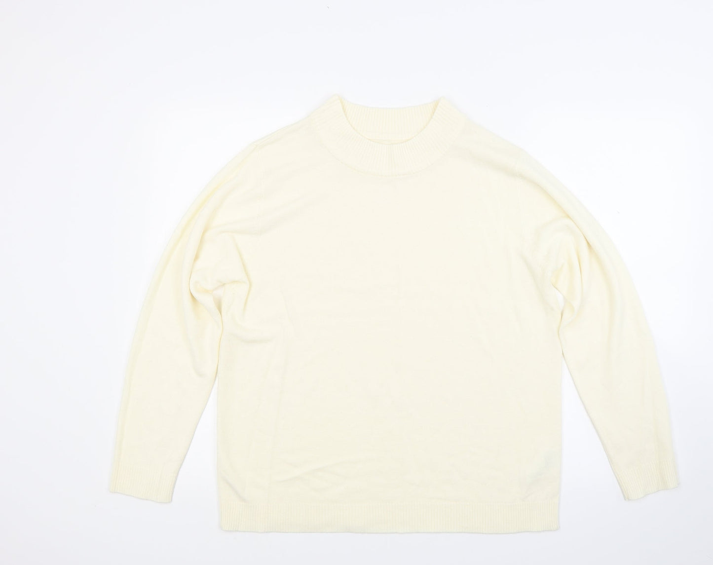 Preworn Womens White  Knit Pullover Jumper Size 20