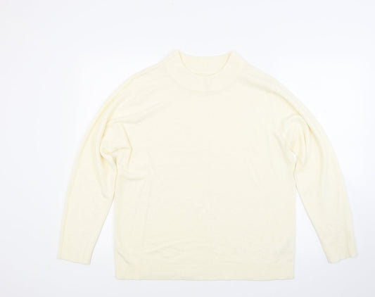 Preworn Womens White  Knit Pullover Jumper Size 20