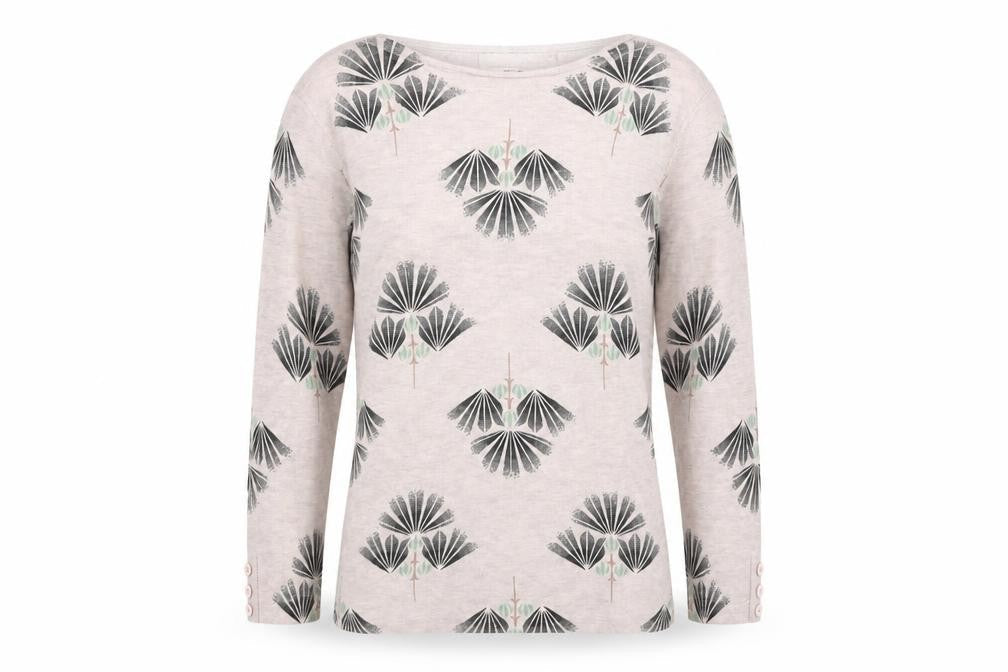 NEXT Womens Beige Floral  Pullover Jumper Size 12