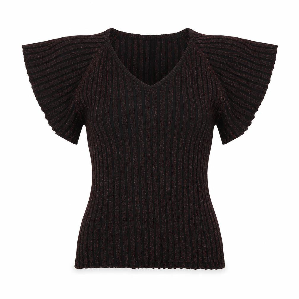 M&Co Womens Black   Jersey Blouse Size L
