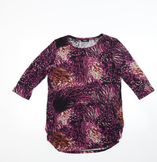 Klass Womens Purple  Knit Pullover Jumper Size L