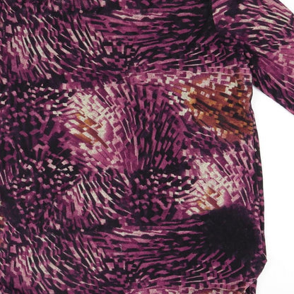 Klass Womens Purple  Knit Pullover Jumper Size L