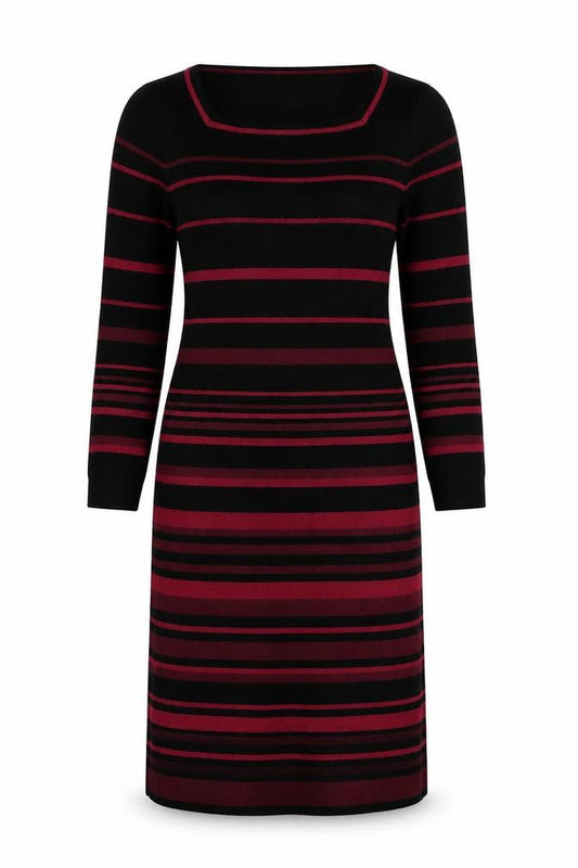 Monsoon Womens Black Striped  A-Line  Size 8