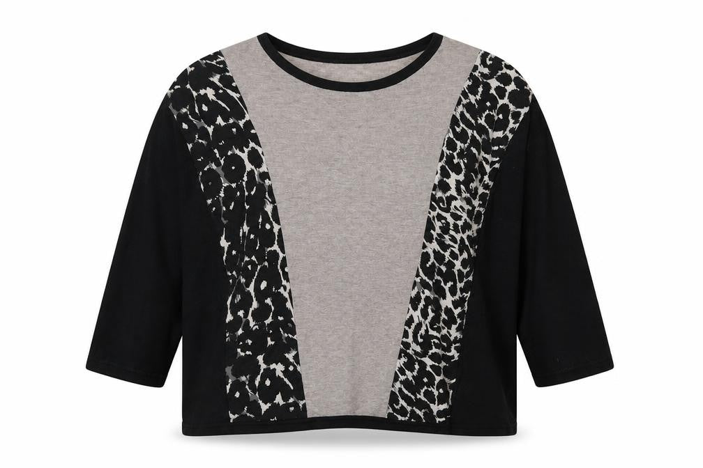 Foil Womens Black Animal Print  Pullover Jumper Size 2XL