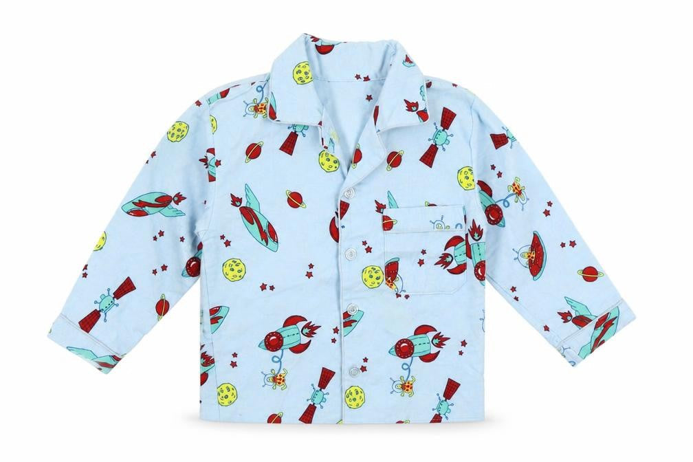 Primark Boys Blue Geometric   Pyjama Top Size 2-3 Years