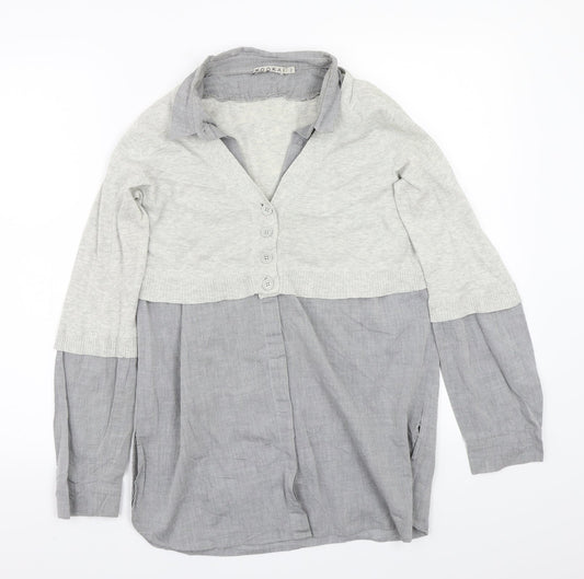 Kookai Womens Grey   Basic Button-Up Size 2