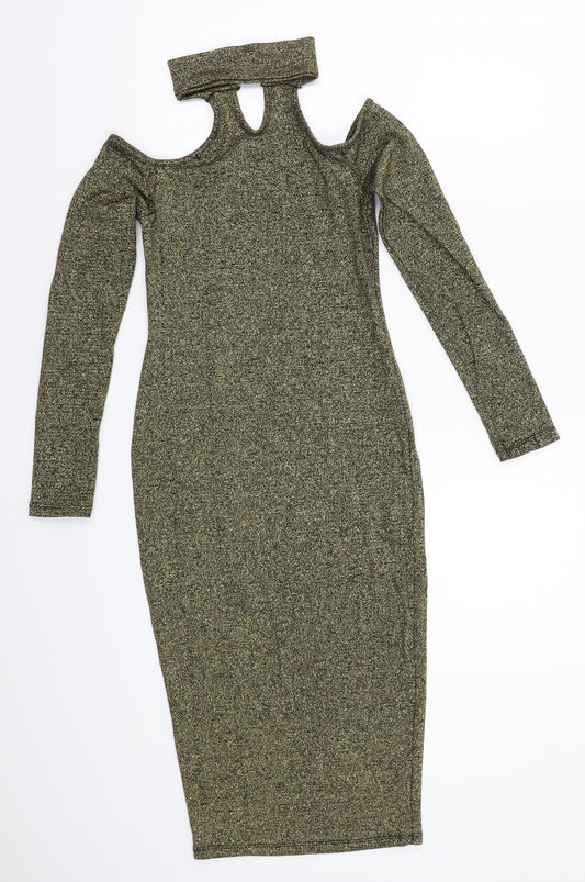 Preworn Womens Gold   A-Line  Size 8