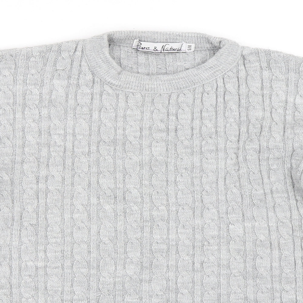 Pure & Natural Womens Grey   Pullover Jumper Size S