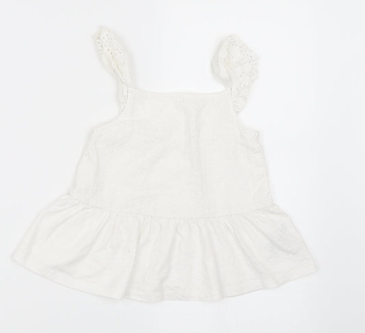 NEXT Girls White   Basic Blouse Size 5 Years