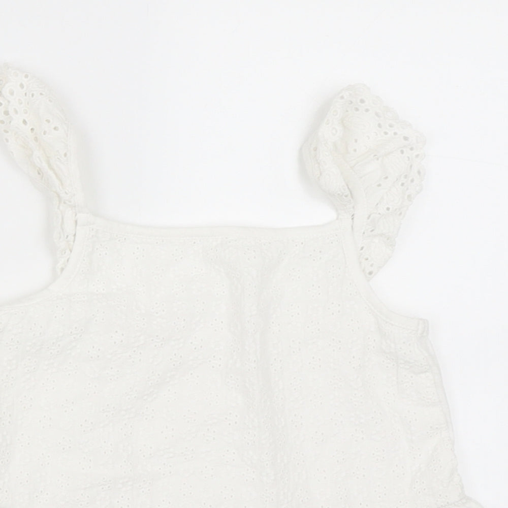 NEXT Girls White   Basic Blouse Size 5 Years