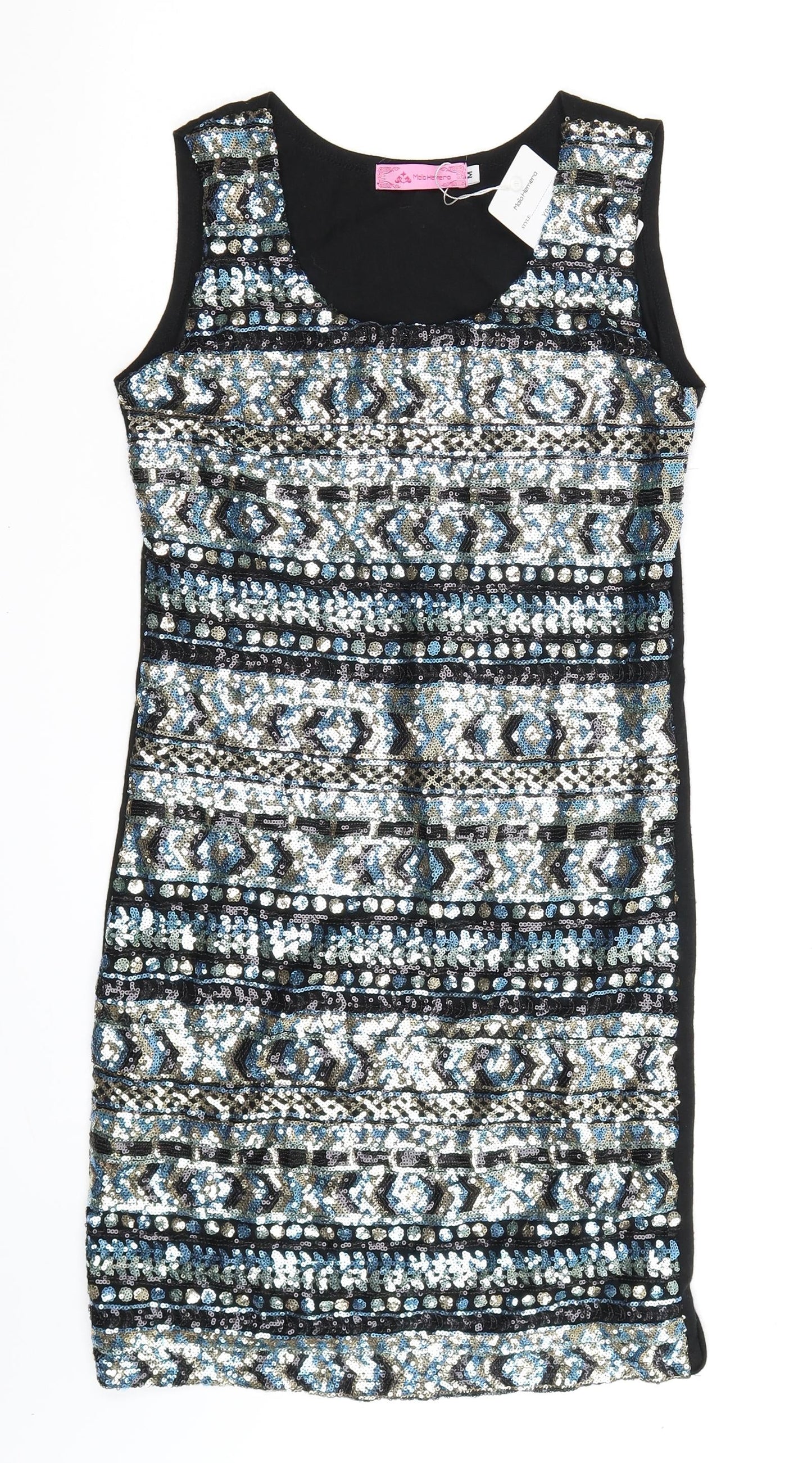 Maia Hemera Womens Black Geometric  Mini  Size M
