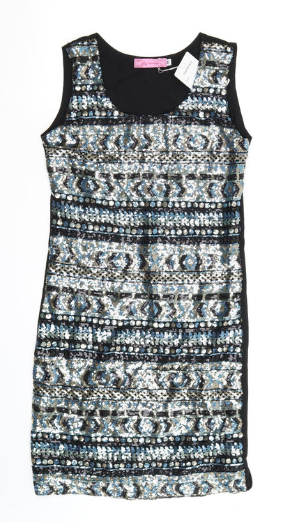 Maia Hemera Womens Black Geometric  Mini  Size M