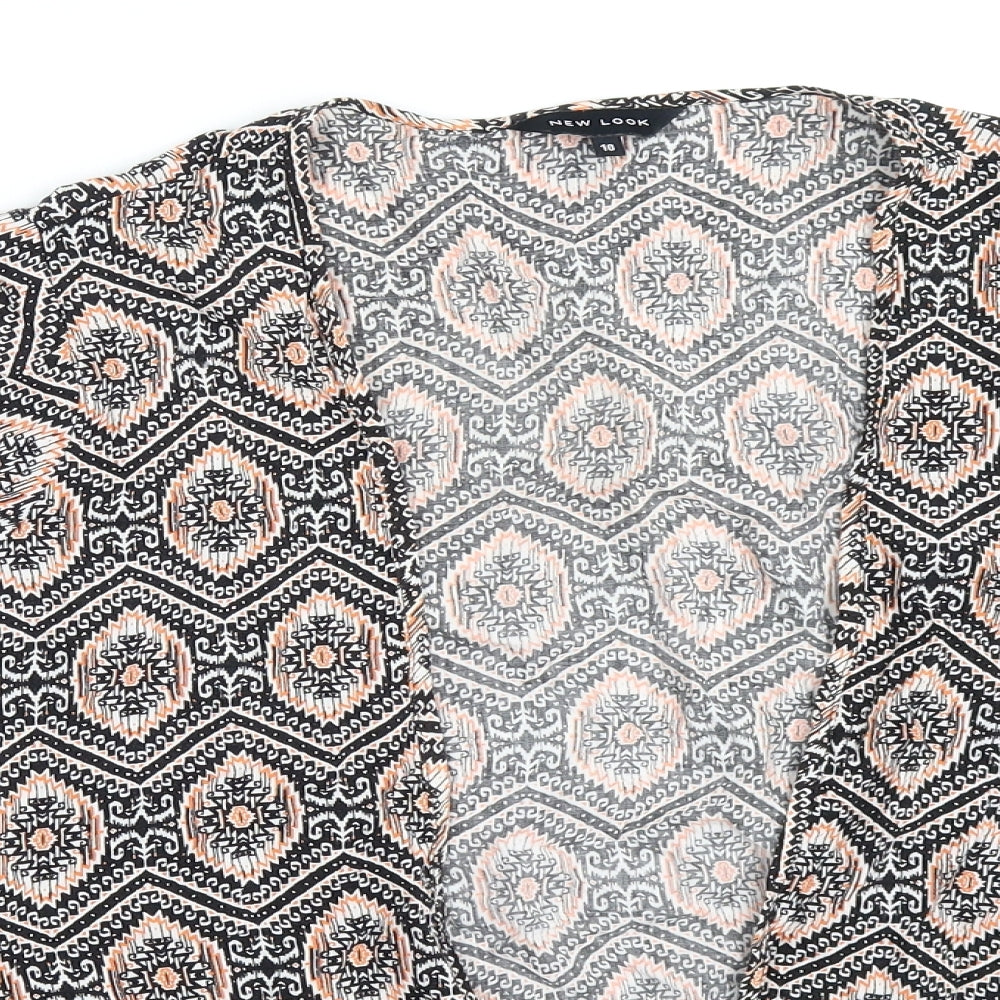 New Look Womens Multicoloured Argyle/Diamond  Basic Blouse Size 10