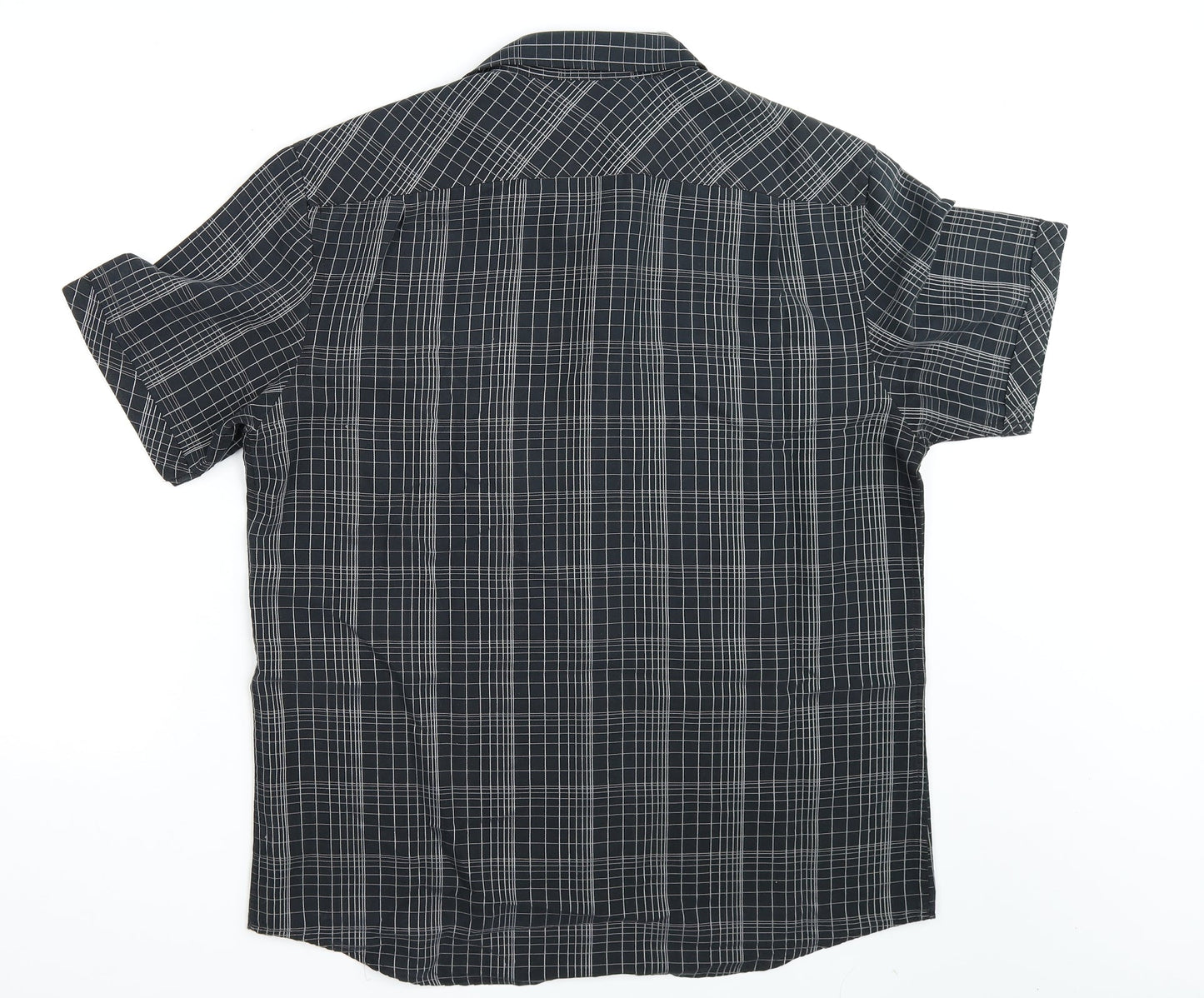 NEXT Mens Black Check   Button-Up Size L