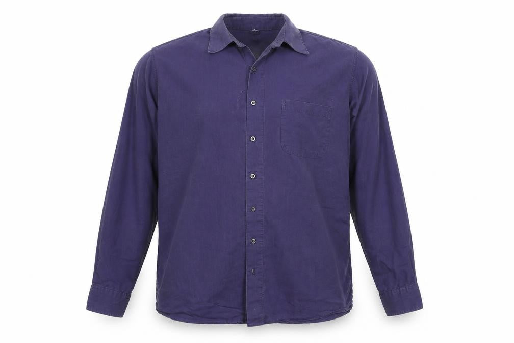 CANDA Mens Blue    Button-Up Size L  - Collar -15.5in