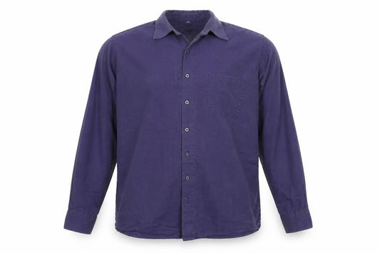 CANDA Mens Blue    Button-Up Size L  - Collar -15.5in