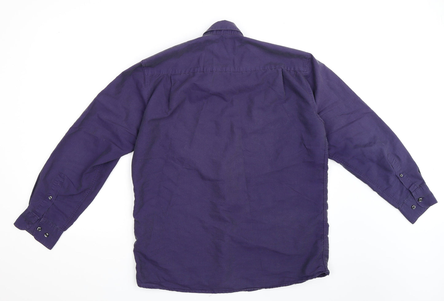 CANDA Mens Blue    Button-Up Size L  - Collar -15.5in