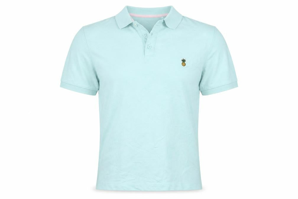 Easy Mens Blue    Polo Size S  - Pineapple