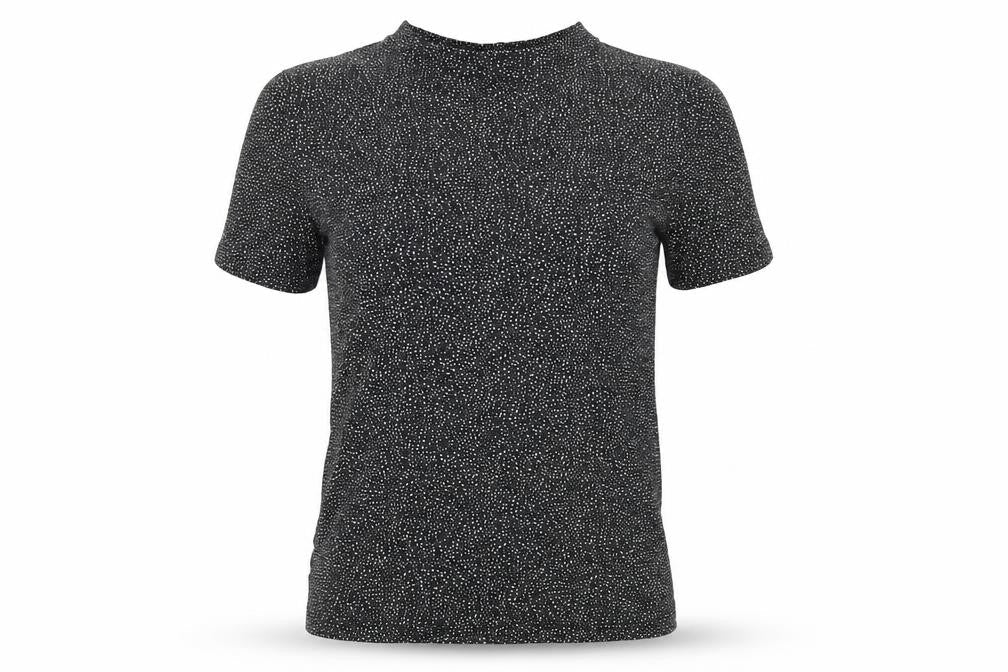 H&M Womens Black Geometric  Basic T-Shirt Size S