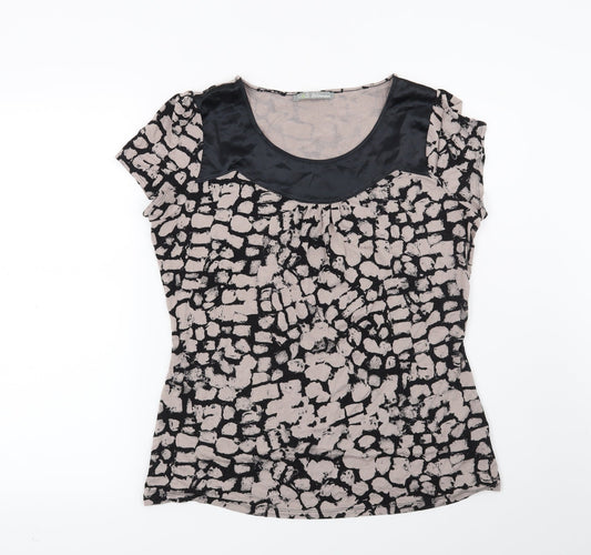 Marks and Spencer Womens Brown Geometric  Basic Blouse Size 12