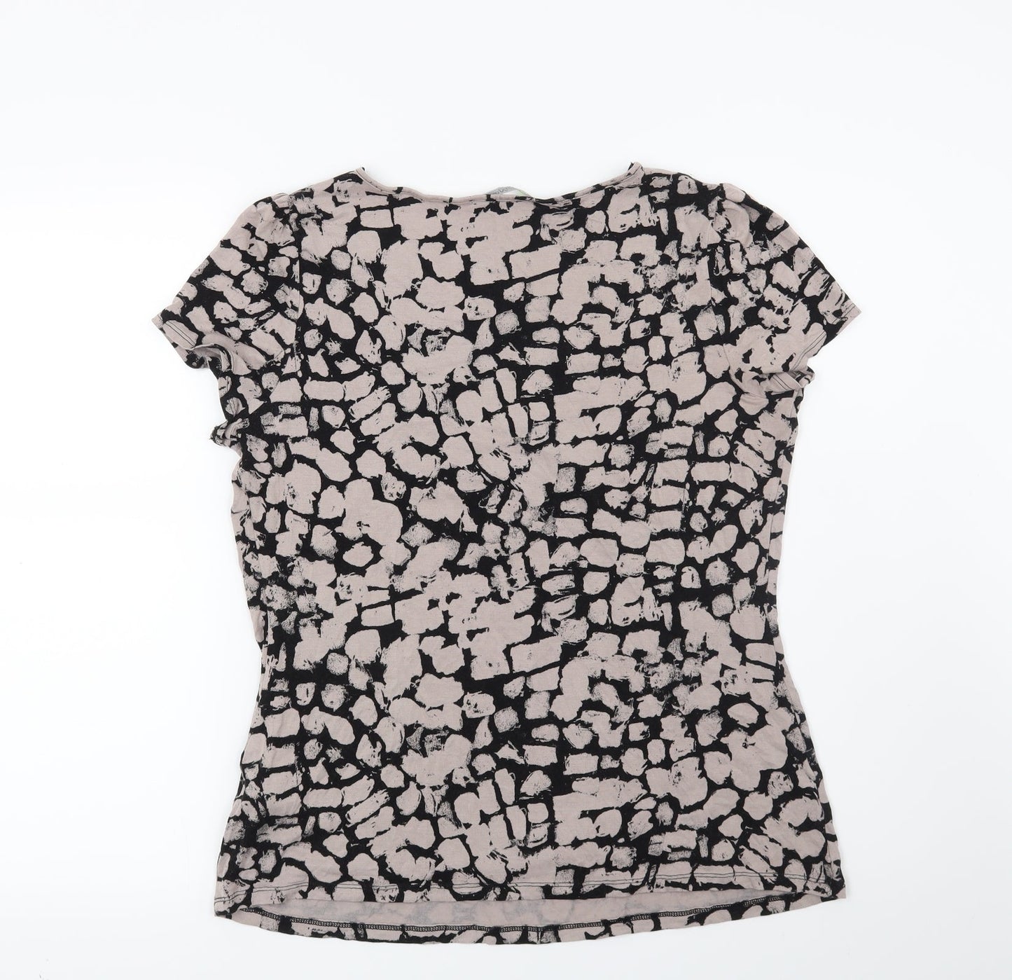 Marks and Spencer Womens Brown Geometric  Basic Blouse Size 12