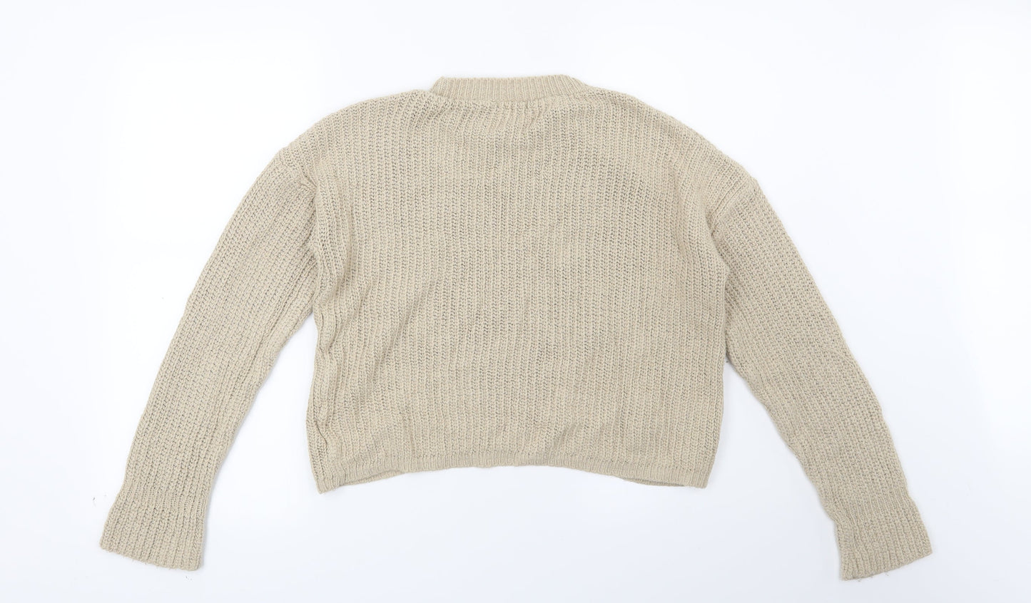 Boohoo Womens Beige   Pullover Jumper Size S