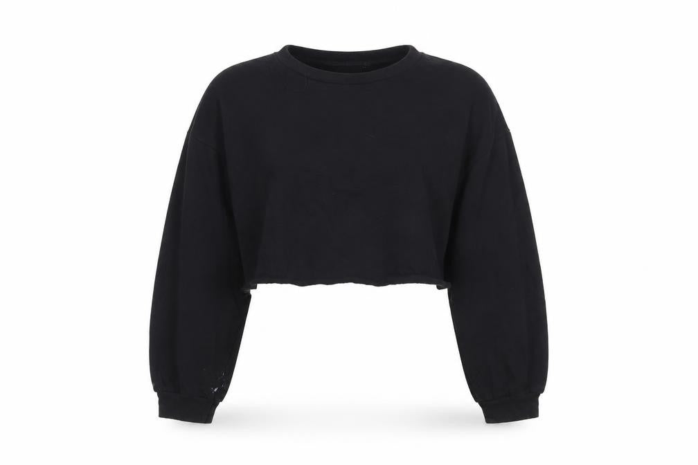 PRETTYLITTLETHING Womens Black   Pullover Sweatshirt Size 6