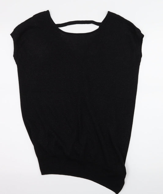 NEXT Womens Black  Knit Pullover Jumper Size 12  - cut out back