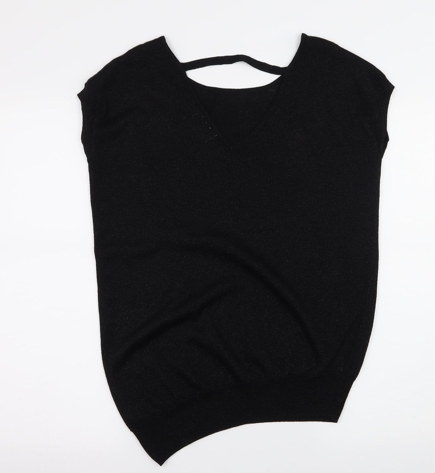 NEXT Womens Black  Knit Pullover Jumper Size 12  - cut out back
