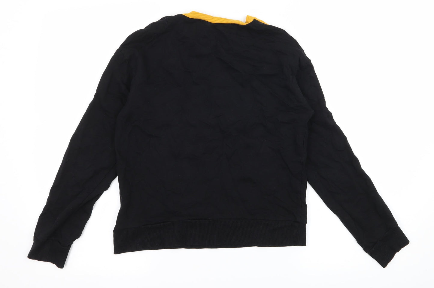 Divided by H&M Womens Black Striped Jersey Pullover Sweatshirt Size XS