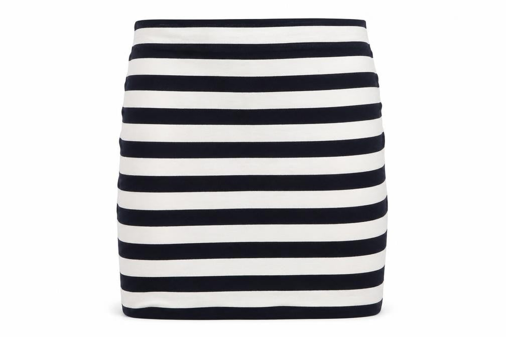 H&M Womens Blue Striped Jersey A-Line Skirt Size S