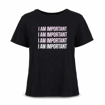 Pull&Bear Womens Black  Jersey Basic T-Shirt Size S  - I am important