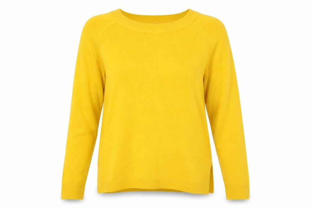 TU Womens Yellow  Knit Pullover Jumper Size 10