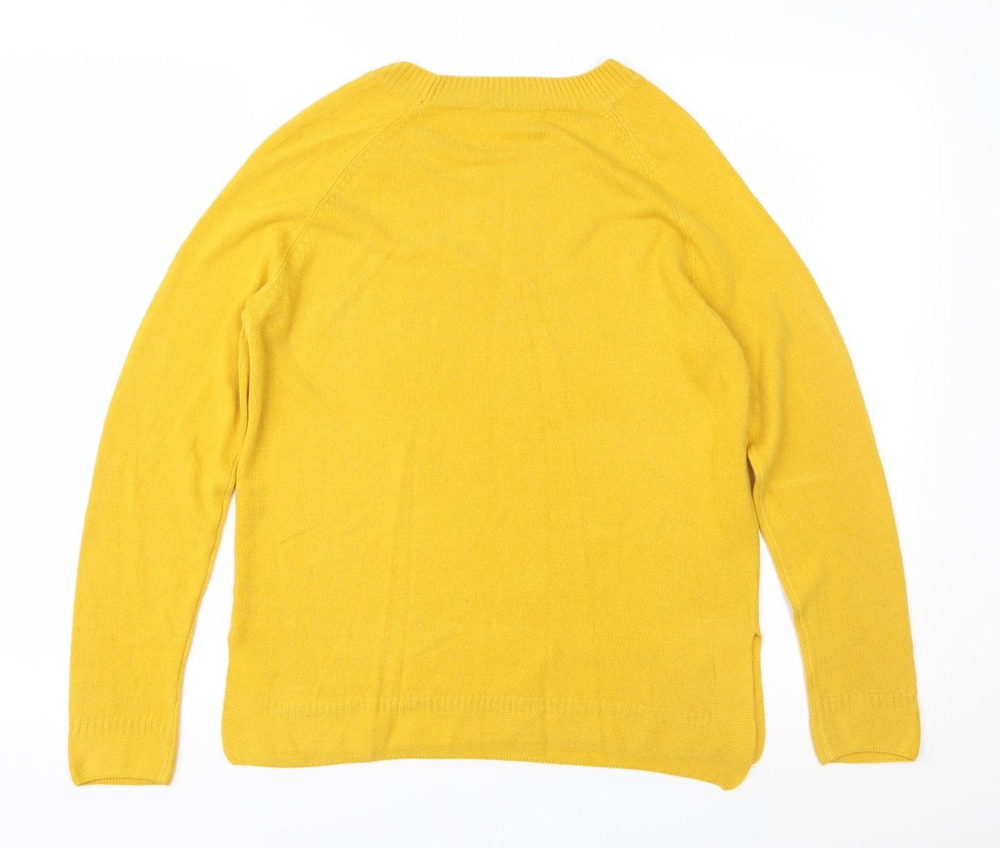 TU Womens Yellow  Knit Pullover Jumper Size 10