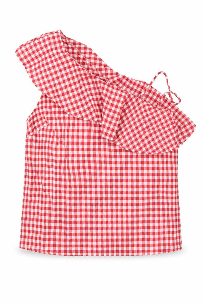 New Look Womens Red Check  Basic Blouse Size 14